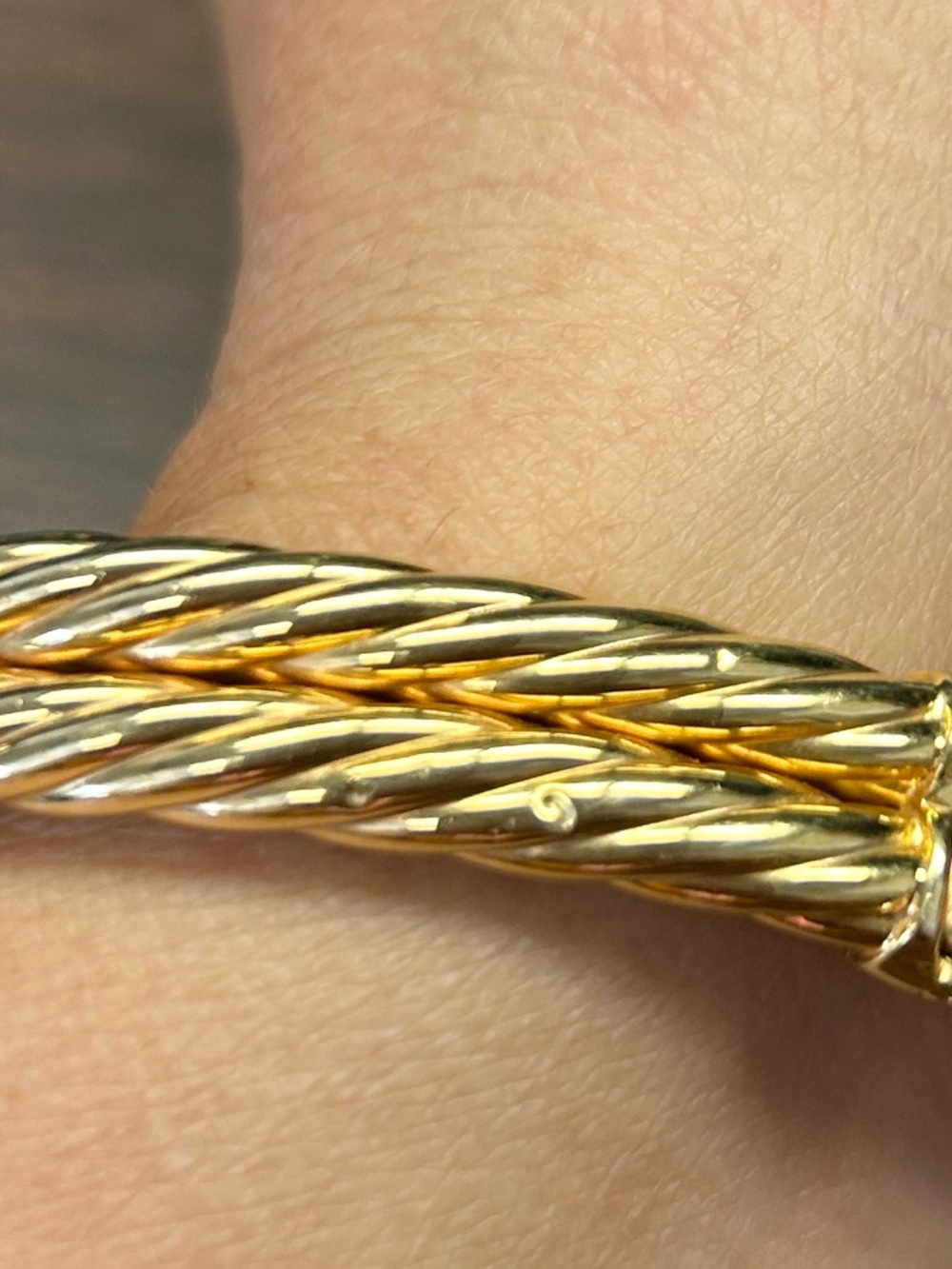 Vintage Italian 14k yellow gold cabochon coral bracelet cuff 17-18gram not scrap - Picture 14 of 15